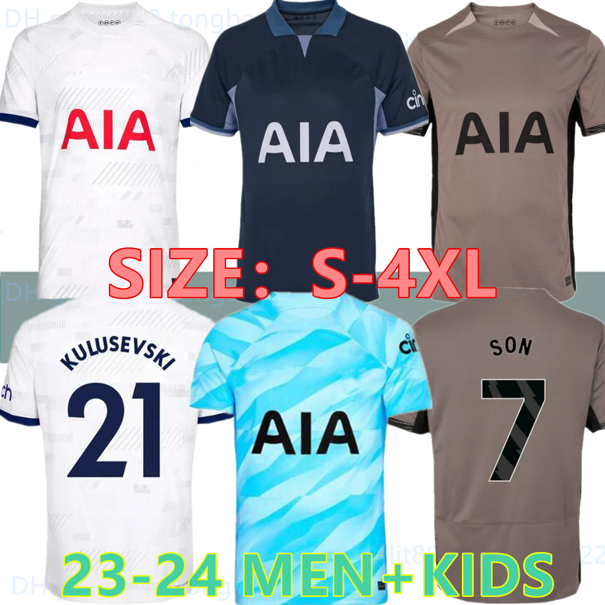 3XL 4XL 23 24 SON MADDISON Soccer Jersey 2023 2024 RICHARLISON Football shirt PERISIC LENGLET ROMERO KULUSEVSKI BENTANCUR RICHARLISON KANE VICARIO players MEN kids