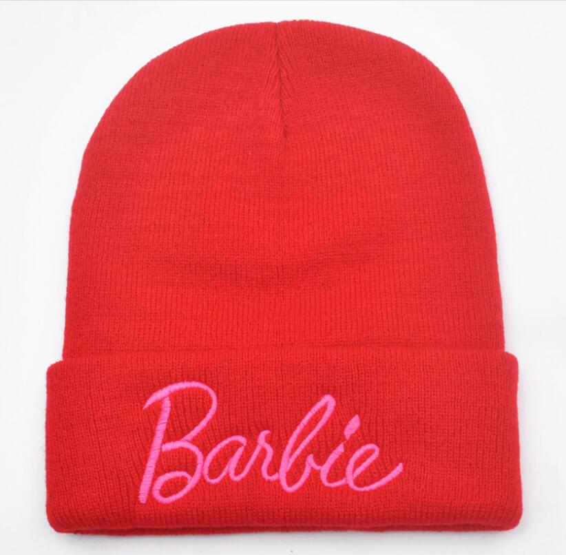 Fashion Letter Embroidery Girl Women Beanie Winter Protecting Ears Cute Knitted Warm Hat Outwear
