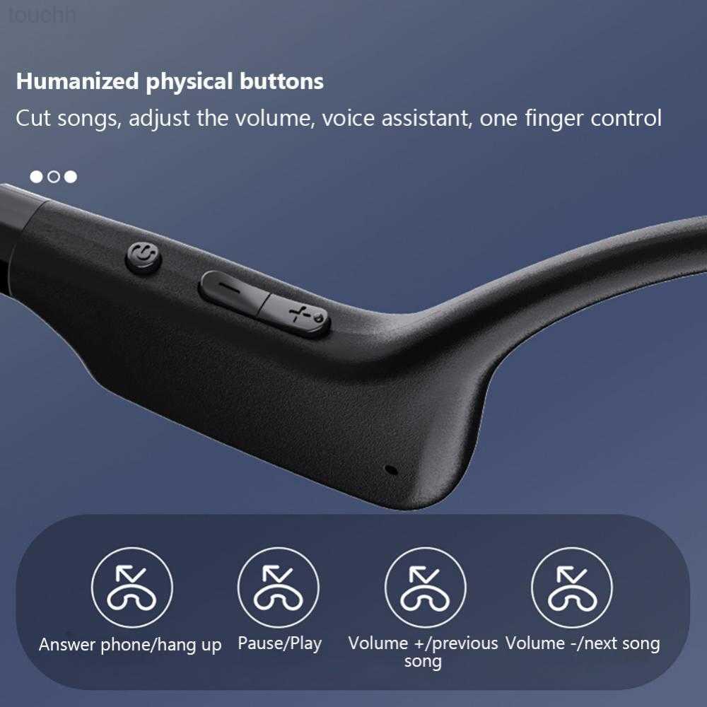 Cell Phone Earphones TWS Bone Conduction Headphones Support TF Card Wireless Erphones Bluetooth 5.2 Headset Noise Reduction Neckband Erphones L230914