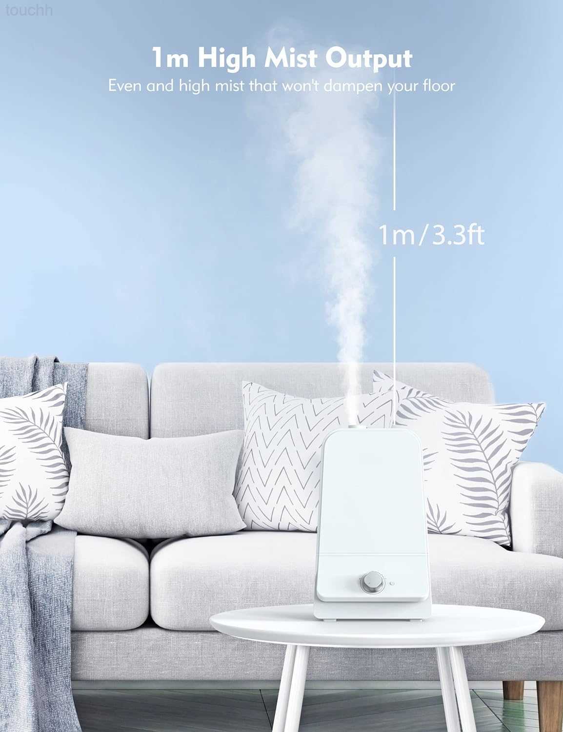 Humidifiers Orgtoy 6L Humidifiers for Large Room Bedroom2 6dBC oolM istH umidifierf orH omeO fficeP lantw ithA utoS hutO ffN ightL ightA djustable3 60