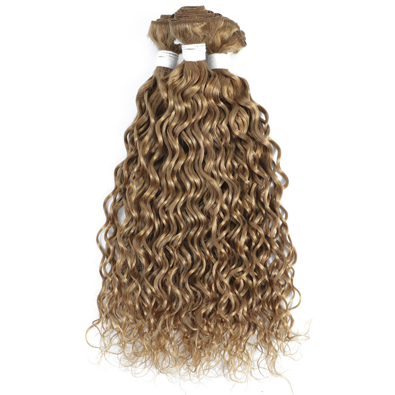 Malaysian Virgin Human Hair 27# Color Bundles With 4X4 Lace Frontal Water Wave 4 Pcs/Lot 10-30inch
