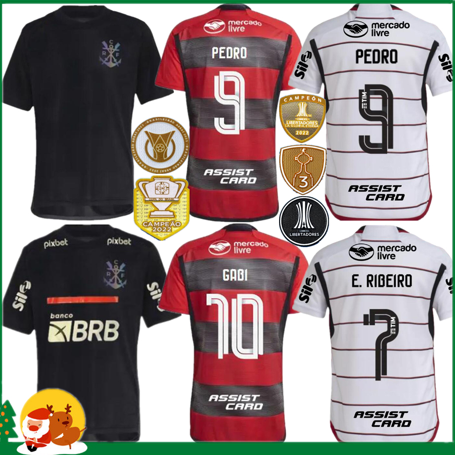 23 24 Flamengo Soccer Jerseys 2023 2024 DIEGO E.RIBEIRO GABRIEL B. GABI PEDRO VIDAL DE ARRASCAETA GERSON B.HENRIQUE Camisa Mengo Men Women / Kids Kit Football