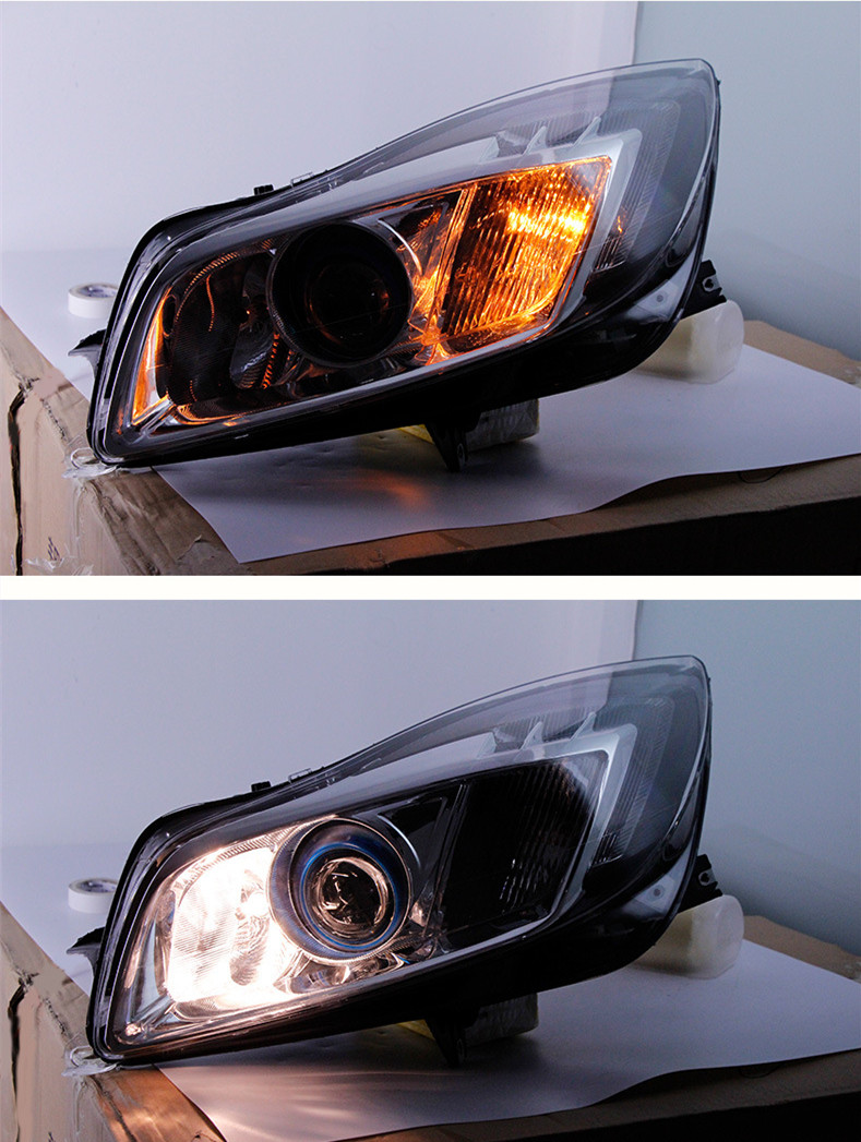 Car Front Light for Buick Regal GS 2009-2013 Headlight Assembly LED Daytime Running Light Dual Lens Xenon Headlights