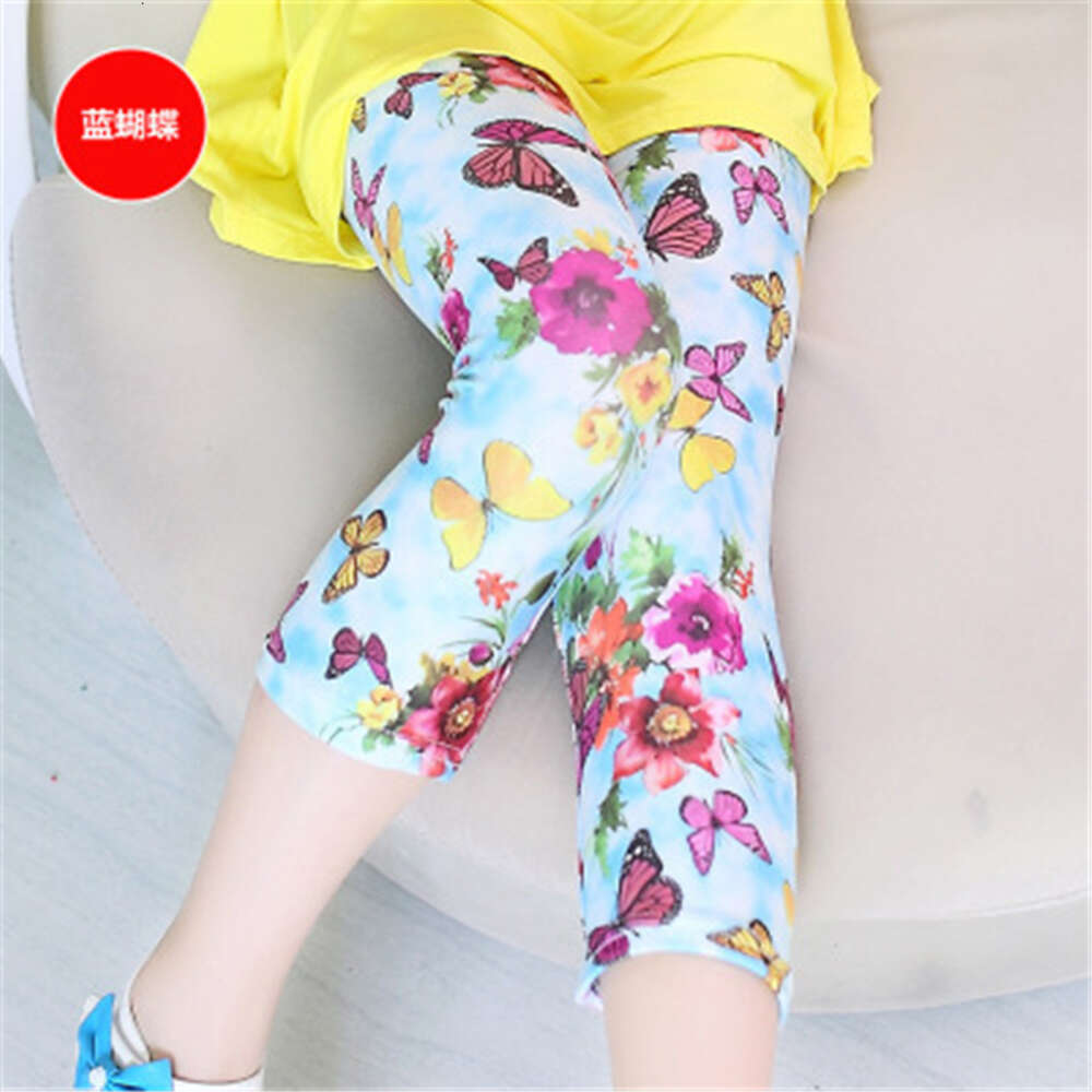 Kids Girls Leggings Spring Summer Flower Printed Children Trousers Girl Casual Skinny Pants Cute Toddler Leggings