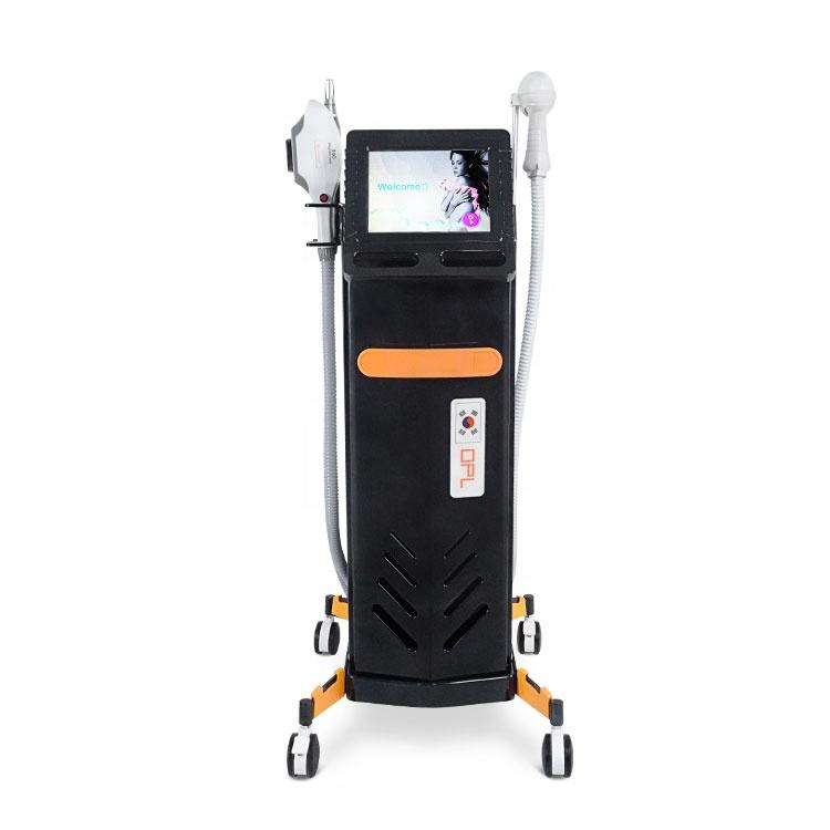 Q switched Nd Yag Tattoo Pigment Remover Skin Whitening Machine 808 Diode 360 Magneto Optic Hair Removal Equipment 3 Handles Pore Shrink Skin Firm Red