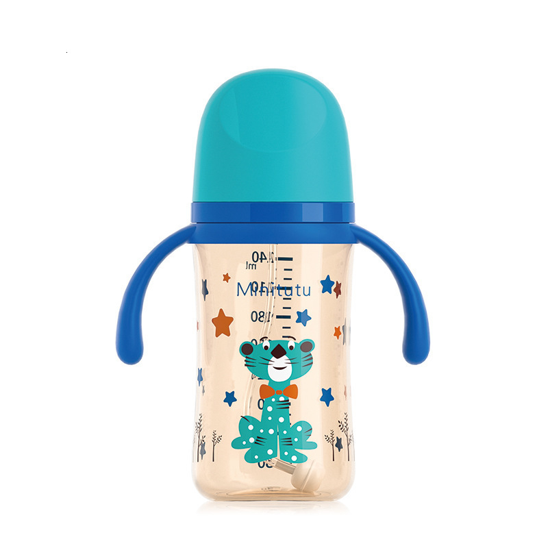 Baby Bottles# 240300ml Girl Boy Feeding Cup Cartoon Children Learn Drinking Bottle Water 230914