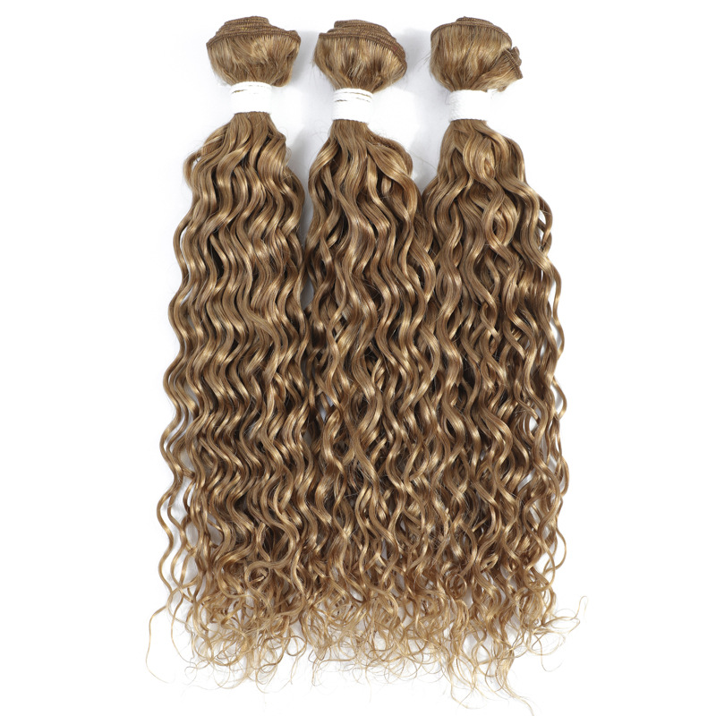 Malaysian Virgin Human Hair 27# Color Bundles With 4X4 Lace Frontal Water Wave 4 Pcs/Lot 10-30inch