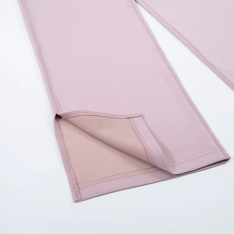 womens yoga softstreme pants splithem long ladies high waist soft fabric straight jogger trousers shows legs yoga fiess