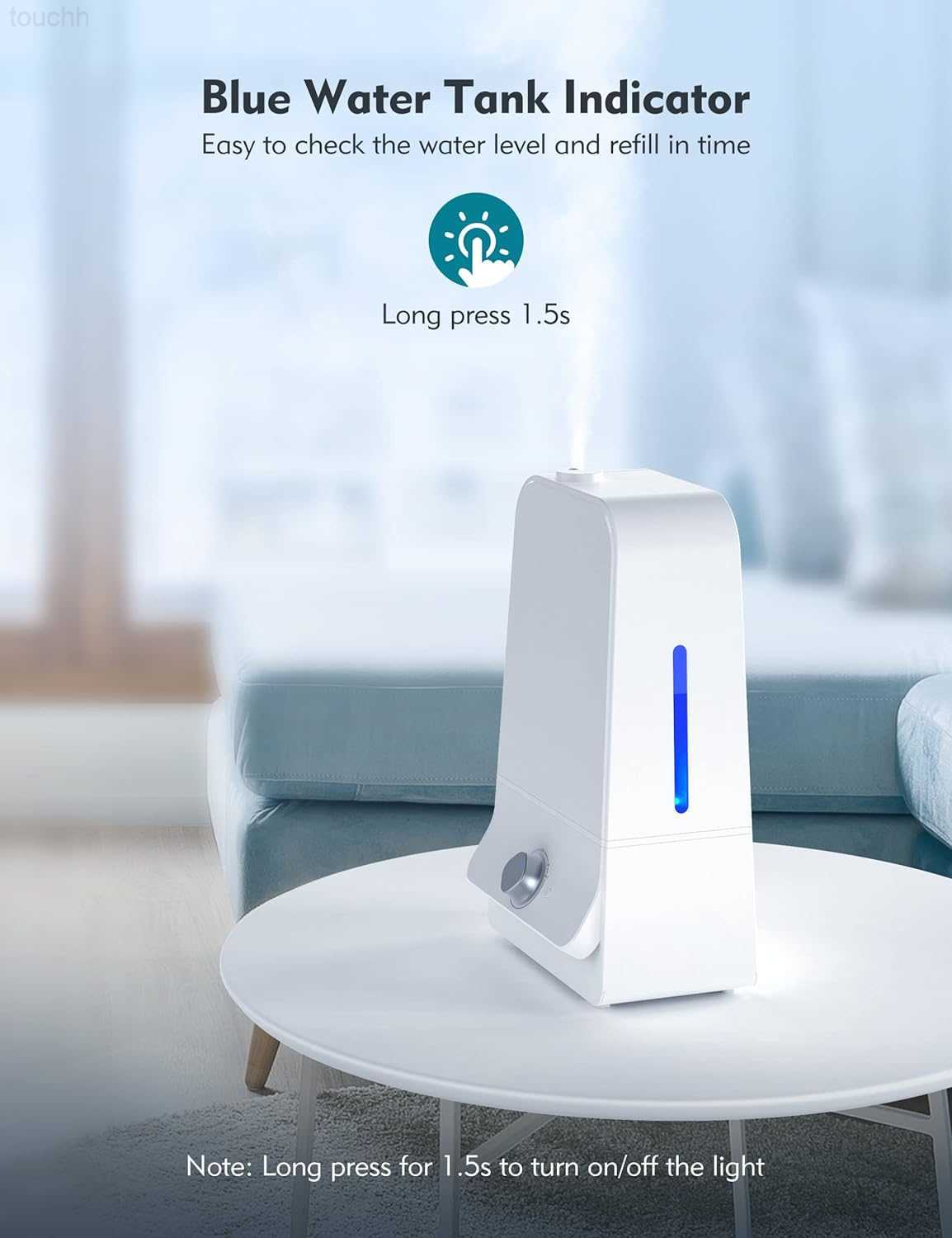 Humidifiers Orgtoy 6L Humidifiers for Large Room Bedroom2 6dBC oolM istH umidifierf orH omeO fficeP lantw ithA utoS hutO ffN ightL ightA djustable3 60