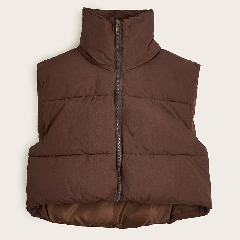 Women's Vests Fashion Autumn Stand Collar Elegant Down Coats Warm Outerwear Casual Belt Sleeveless Winter Women Vests Jackets 230912