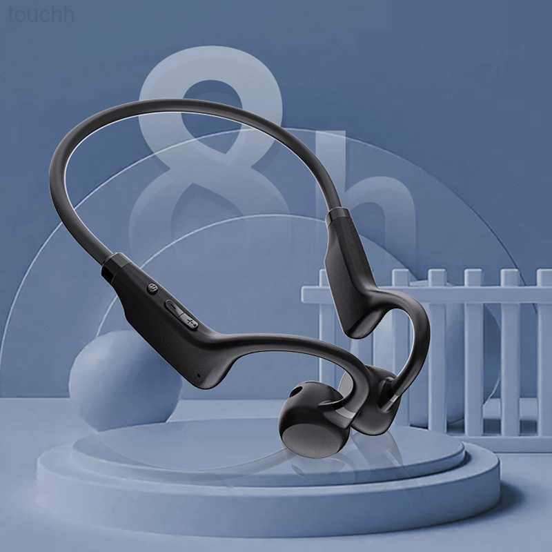 Cell Phone Earphones TWS Bone Conduction Headphones Support TF Card Wireless Erphones Bluetooth 5.2 Headset Noise Reduction Neckband Erphones L230914