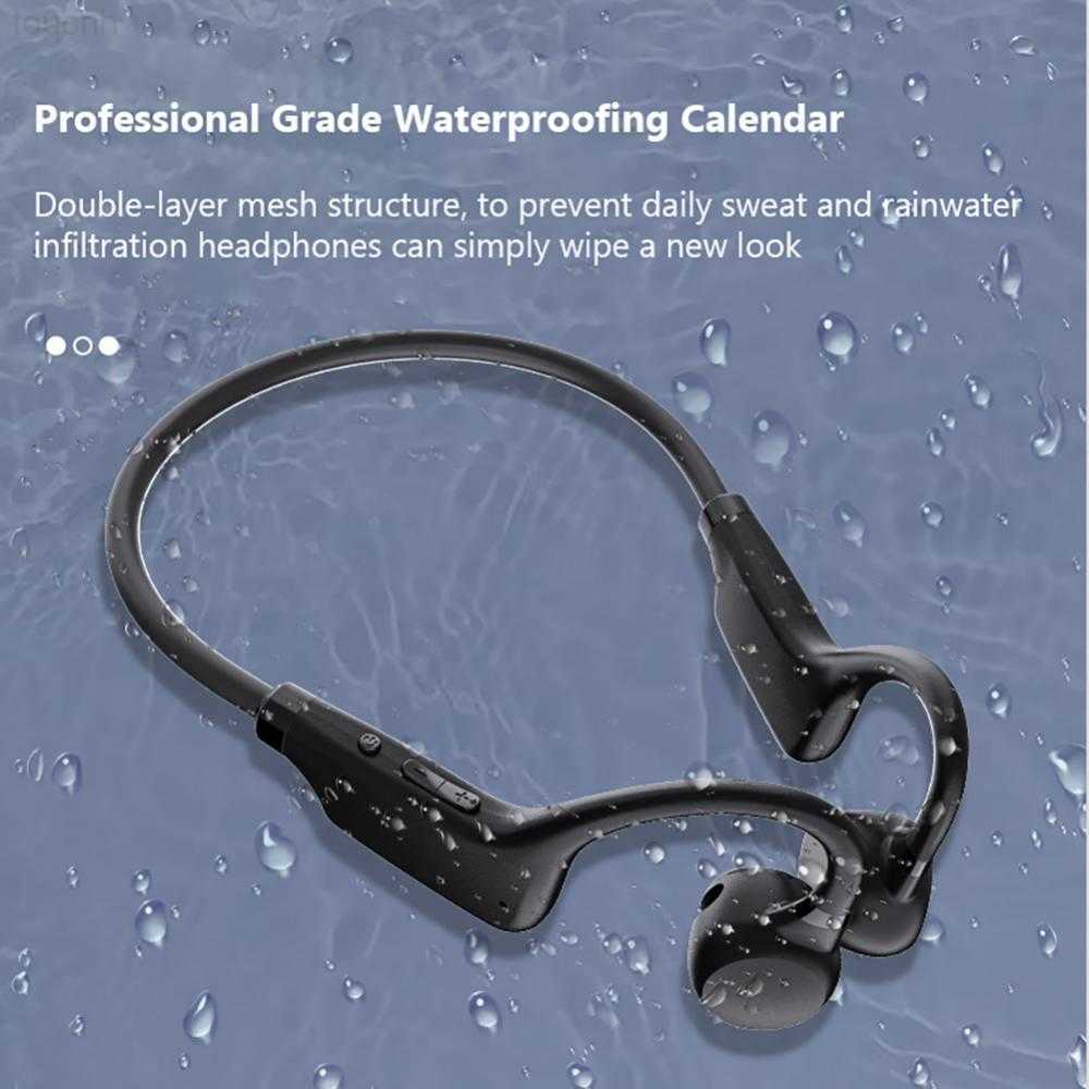 Cell Phone Earphones TWS Bone Conduction Headphones Support TF Card Wireless Erphones Bluetooth 5.2 Headset Noise Reduction Neckband Erphones L230914