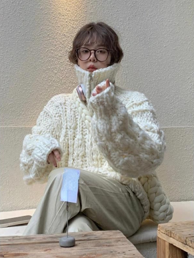 Women's Knits Tees Vintage Harajuku Lantern Y2k Sweater Jacket Sleeve Autumn Tops Coat Women Cardigan Knitted Sweater Casual Korean Lazy knitted 