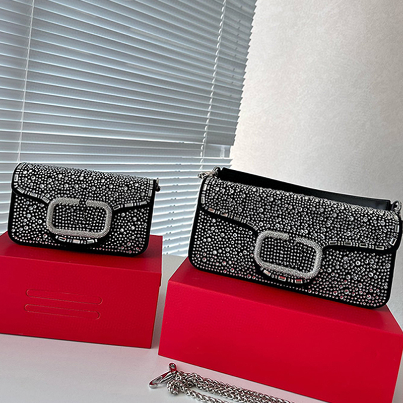 Designer Luxury Socialite Women's Hangbag Shoulder Bags Exquisite Temperament Diamond Baguette Women Bag