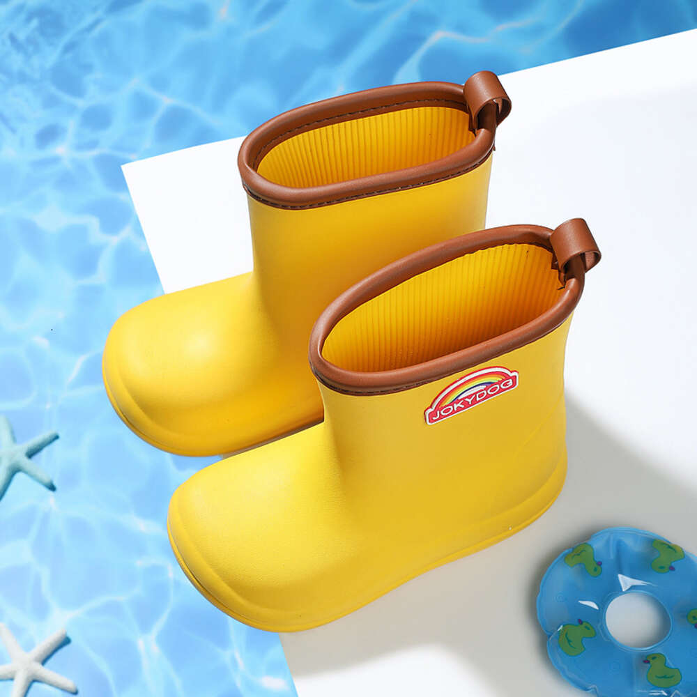 Children Baby Water Shoes Rain Boots Cartoon Proof And Non Slip Middle School Kids Boys And Girls Cute Rainbow