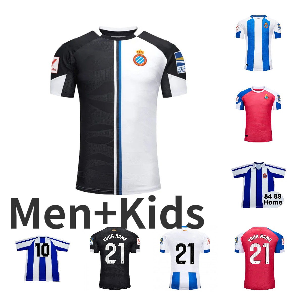 2023 2024 RCD Espanyol R.D.T Soccer Jerseys 23 24 PUADO CALERO CABRERA DANI JARQUE Football Shirt PACHECO GRAGERA OLIVAN S.GOMEZ