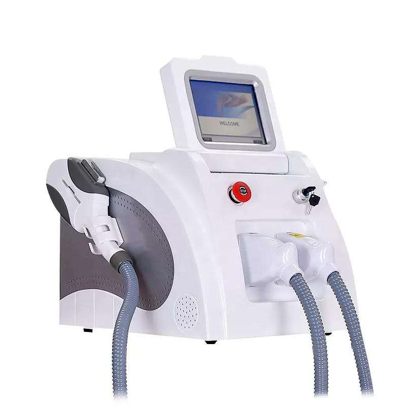 Multifunction 2 Handles Nd Yag Laser Tattoo Eyebrow Washer Black Doll Treatment 360 OPT Hair Remove Painless Machine Skin Strengthening Salon