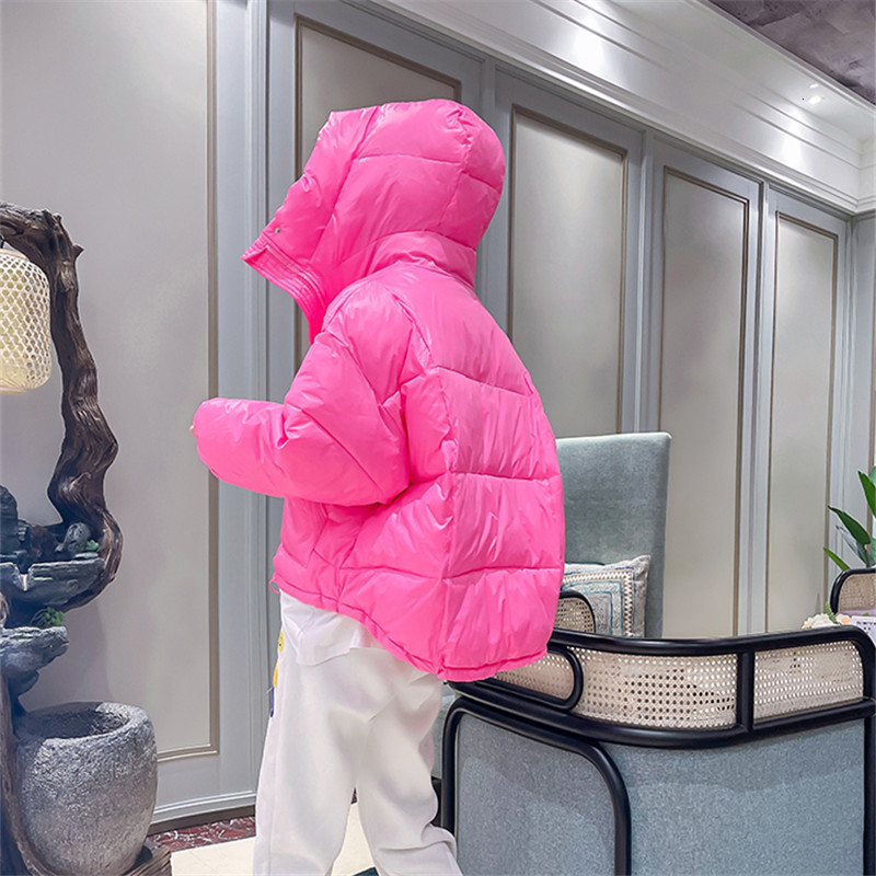 Women's Down Parkas Winter Warm Loose Short Hooded Big Pocket Cotton Padded Coat Women Fashion White Pink Blue Green Cotton Parkas Jackets Female