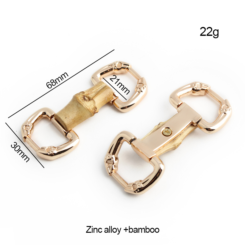 Bag Parts Accessories 2-10-30PCS Bamboo Hanger Connector For Bags Handbag Shoulder Clasps Leather Strap Clip Buckles Decorative Hardware Accessories 2