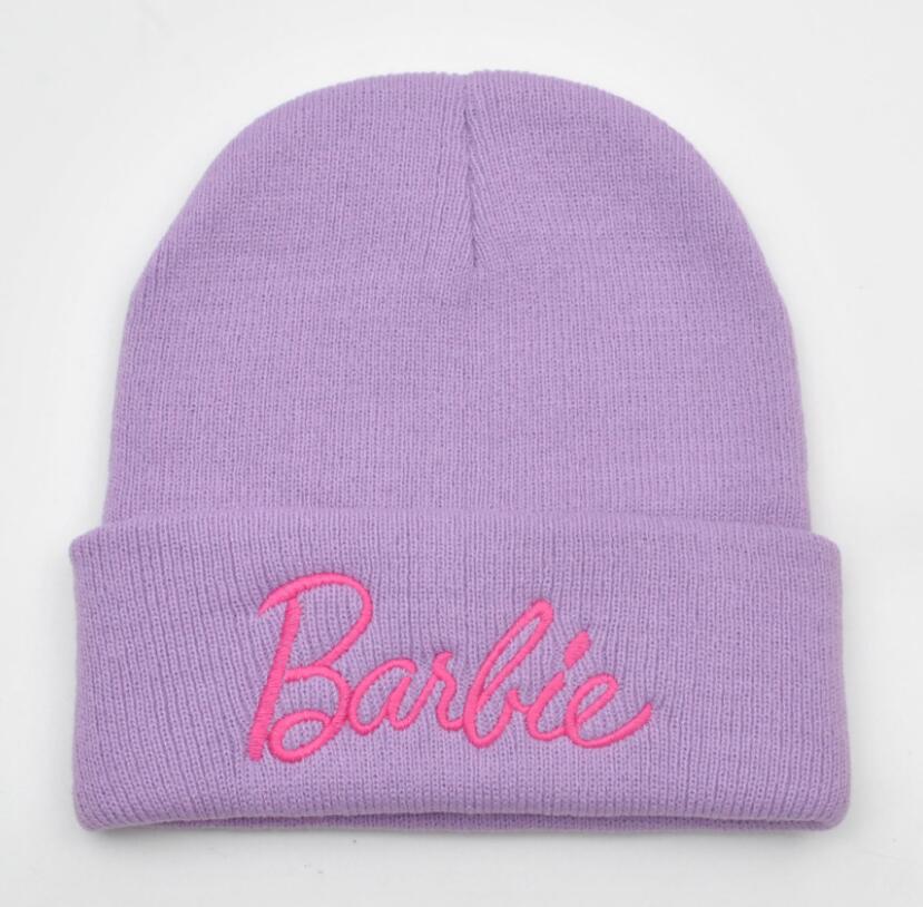 Fashion Letter Embroidery Girl Women Beanie Winter Protecting Ears Cute Knitted Warm Hat Outwear