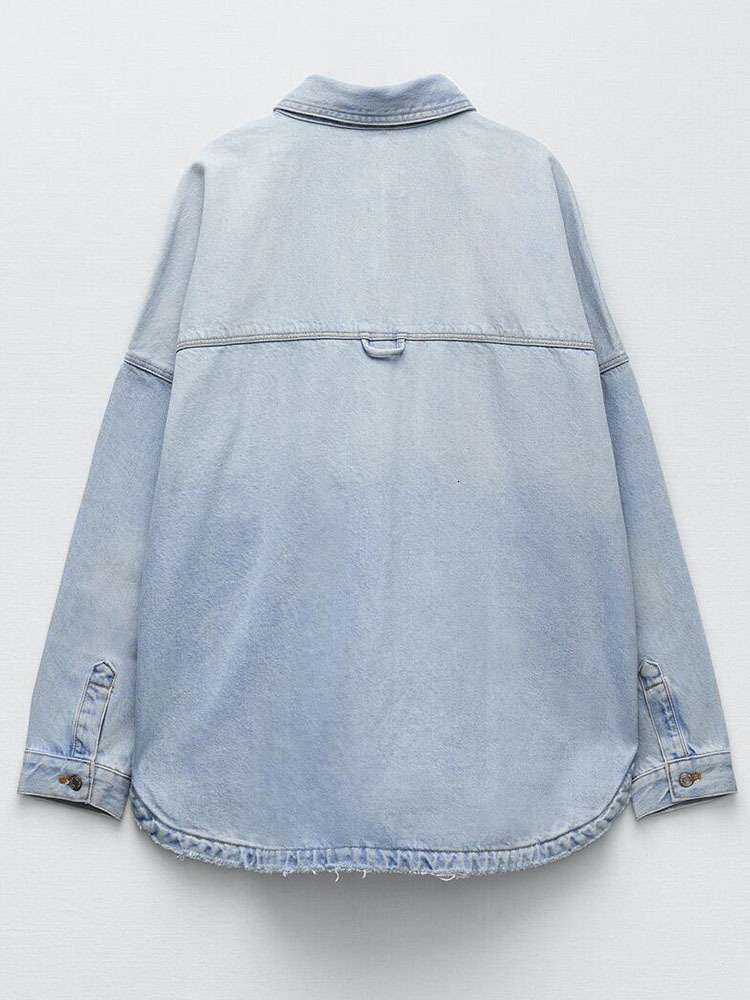 Womens Jackets Women Spring Autumn British Style Wear Retro Old Korean Casual Loose Pocket Denim Shirt Jacket Coat 230915