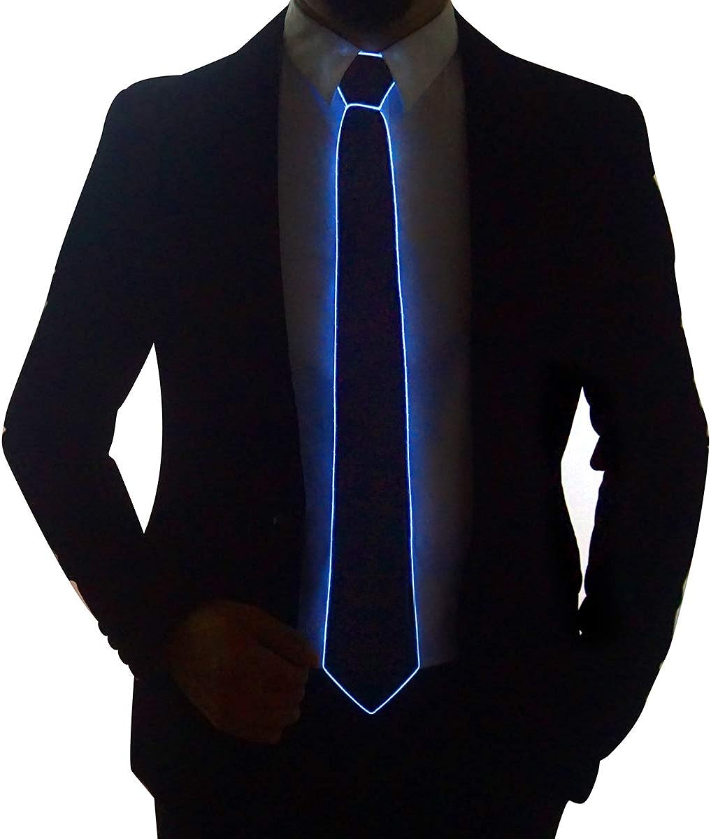 Luminous Led Tie Light Up Funny Ties Necktie For Men LED Light Up Ties Novelty Motorcycle Accessory