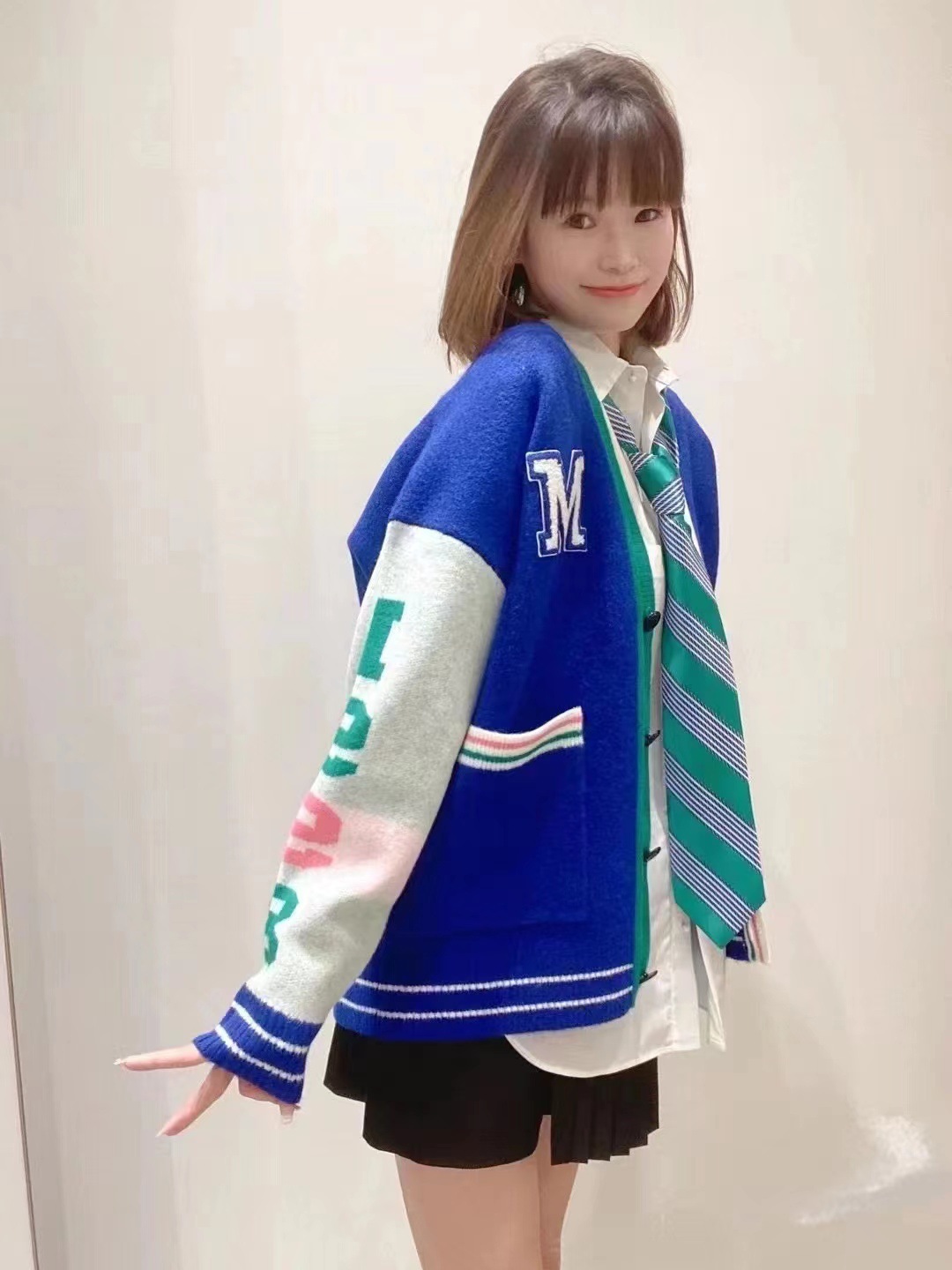 maje Women Wool Blue Preppy Style Jacket