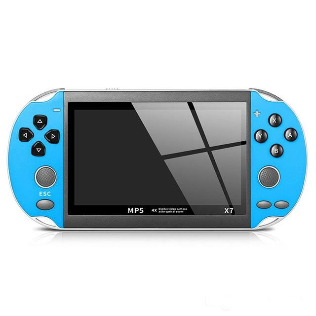 X7 4.3 inch Video Game Console MP5 8GB ROM Double Rocker Dual Joystick Arcade Games Handheld Game Player Portable Retro Console 4.3inch