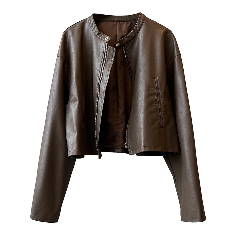 Womens Jackets High Quality Spring Autumn WomenS Leather Jacket Fashion Vintage Pu Coat Female Casual Outerwear 230915