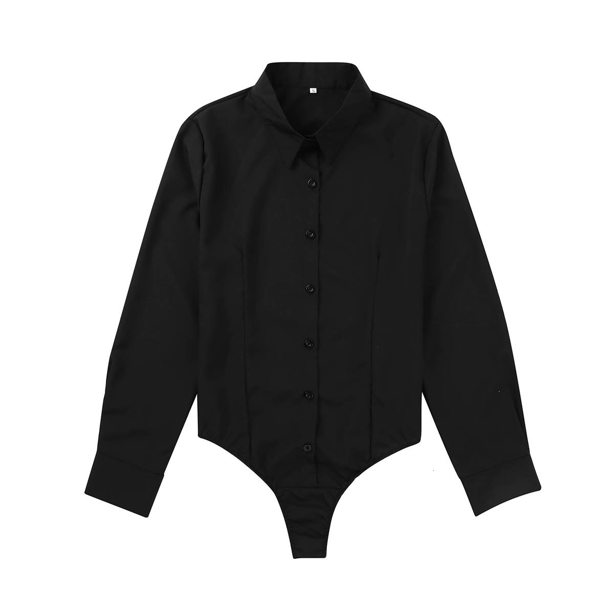 Women's Jumpsuits Rompers Female Women Girls Collar V Neck OnePiece Turndown Long Sleeve Button Down Easy Care Work Bodysuit Shirt Jumpsuit 23091