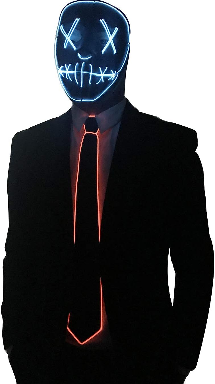 Luminous Led Tie Light Up Funny Ties Necktie For Men LED Light Up Ties Novelty Motorcycle Accessory