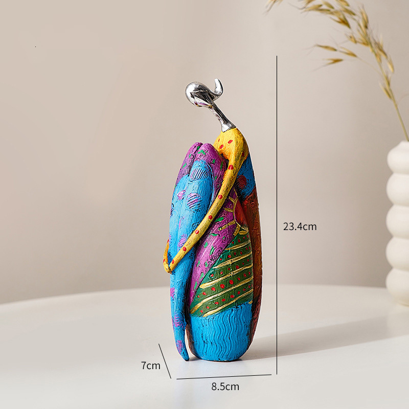 Banner Flags Ins Abstract Art Woman Sculpture Figurines For Interior Resin Statue Color Modern Home Decoration Home Decorative Figures Gifts 230914