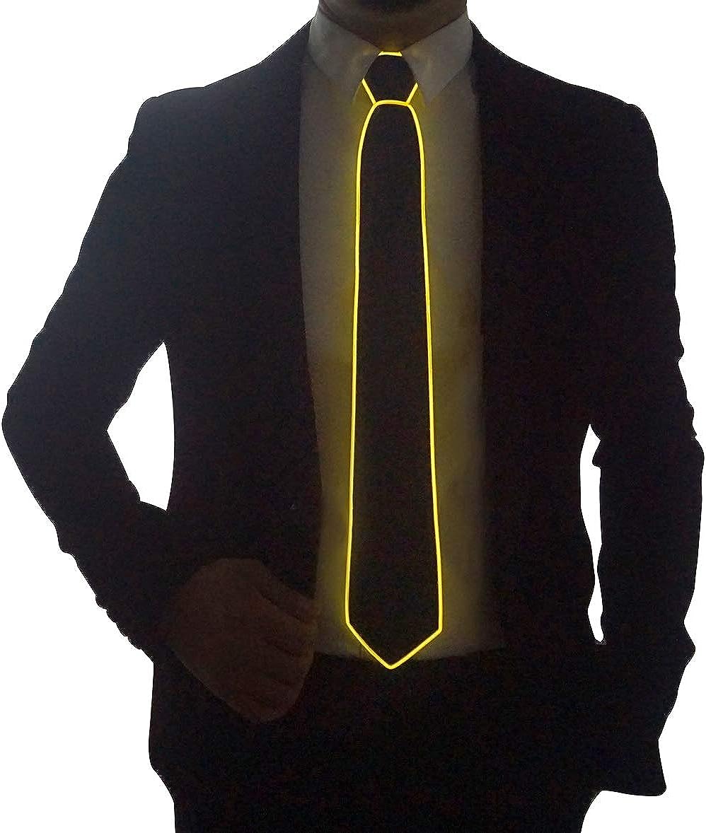 Led Tie Light Up Fanny Ties Novelty Necktie For Men LED Light Up Ties Motorcycle Accessory
