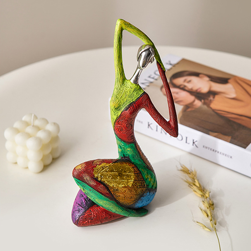 Banner Flags Ins Abstract Art Woman Sculpture Figurines For Interior Resin Statue Color Modern Home Decoration Home Decorative Figures Gifts 230914
