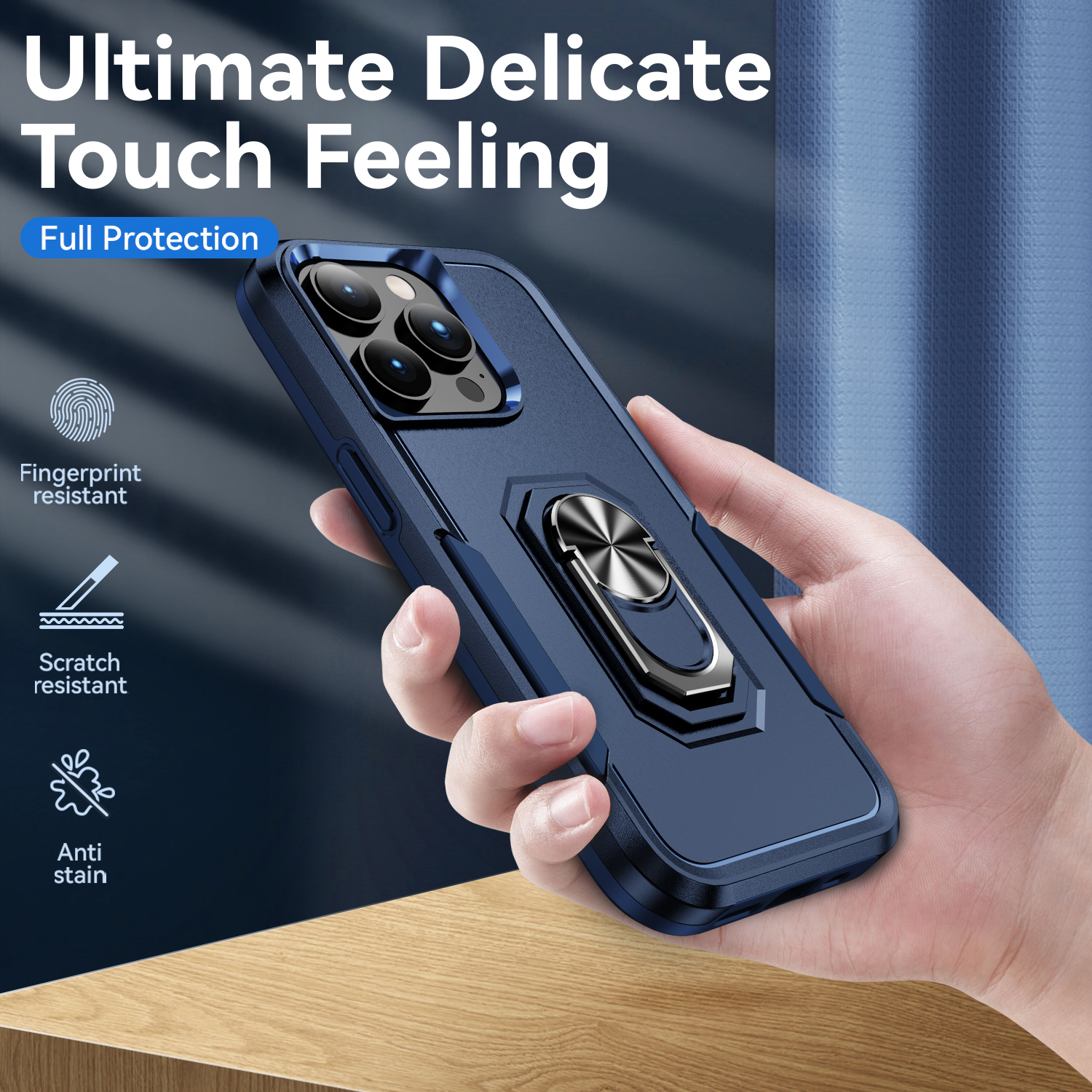 Commuter Military Hybrid Armor Ring Stand Cases Magnetic Car Mount For iPhone 16 15 14 13 Pro Max 12 11 XR XS 8 Plus Samsung S21 FE S22 S23 S24 Ultra 