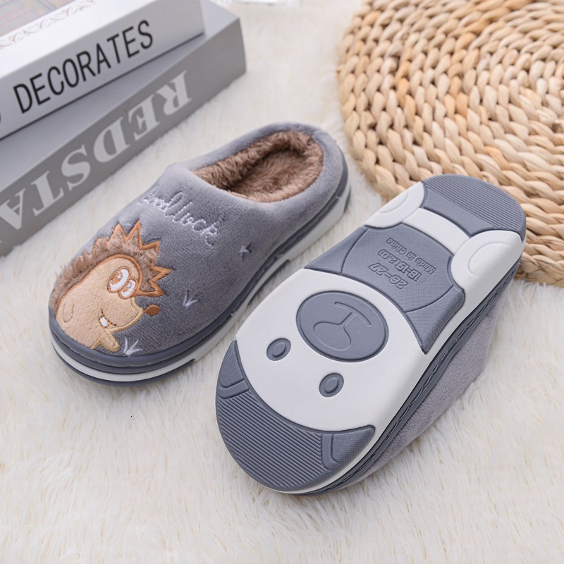 Boots Children Slippers For Kids Baby Winter Animal Hedgehog Plush Toddler Girls Boys Warm Home Indoor Shoes 230914