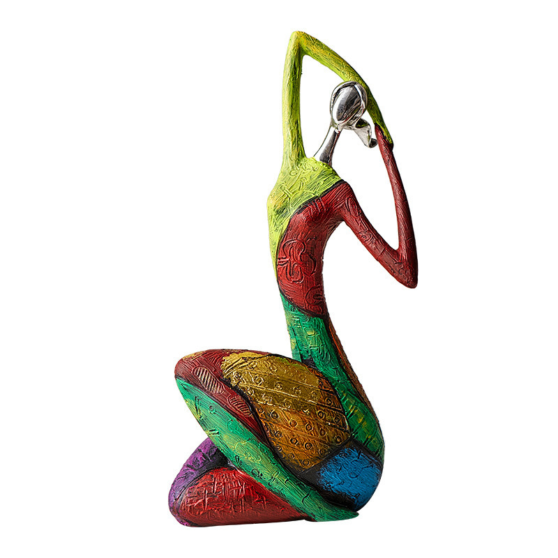 Banner Flags Ins Abstract Art Woman Sculpture Figurines For Interior Resin Statue Color Modern Home Decoration Home Decorative Figures Gifts 230914