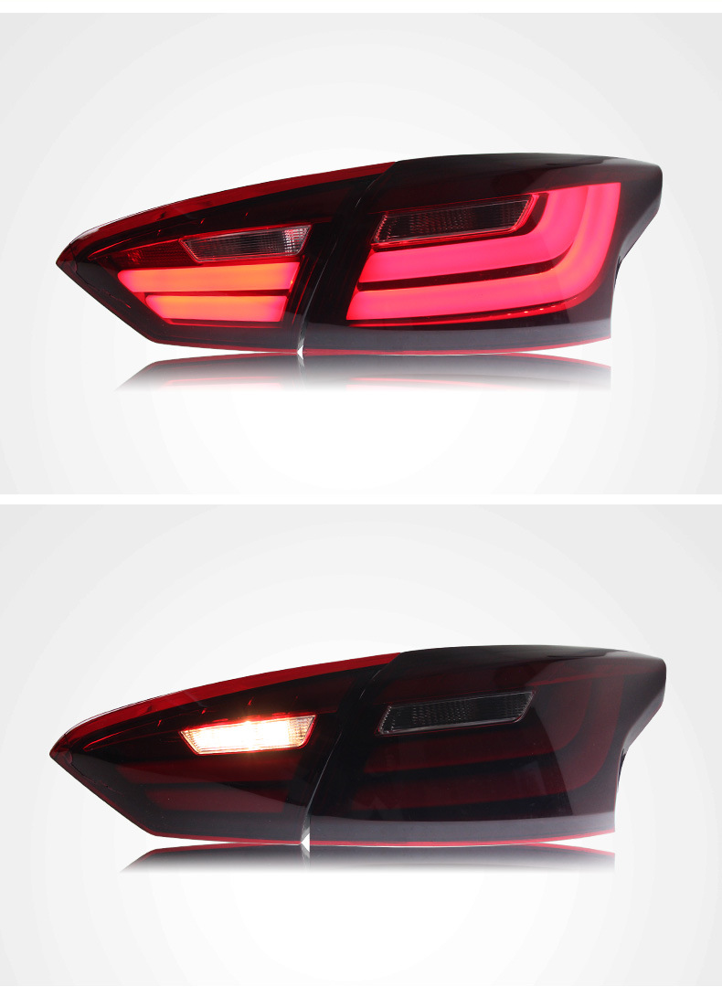 Car Styling Taillight For Ford Focus Sedan 2012-2014 Modified LED Light Guide Running Lights Brake Turn Signal Lights