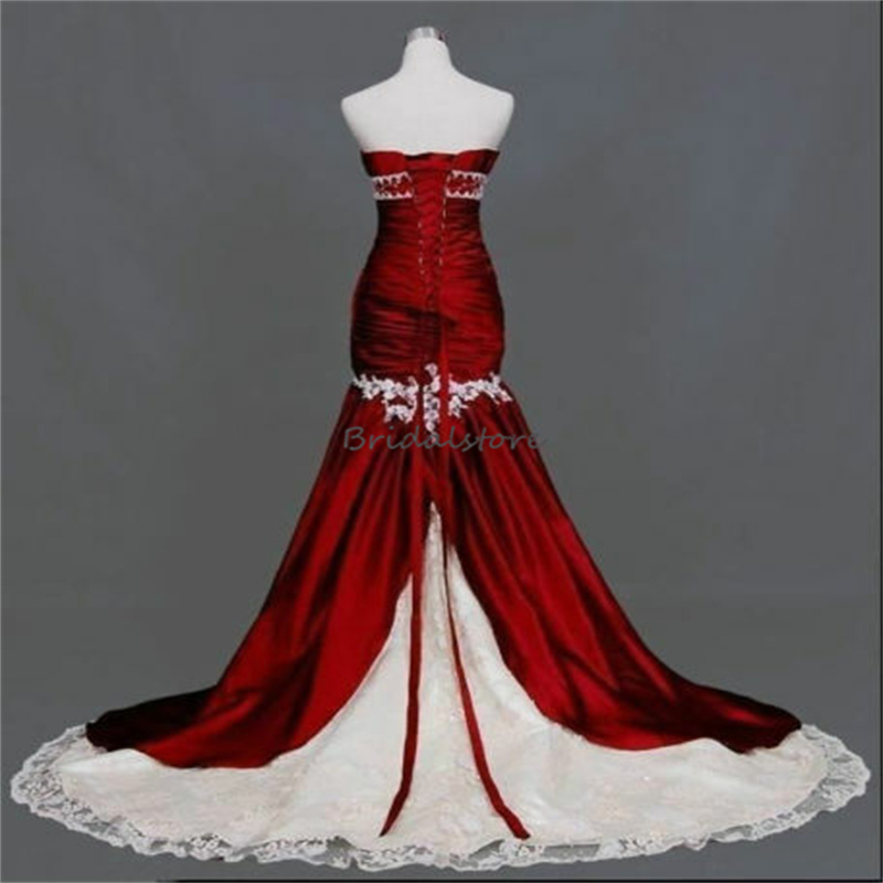 Vintage Black Gothic Wedding Dress 2025 Medieval Mermaid Sweetheart Outdoor Garden Bride Dress Corset Red Punk Renaissance Gowns Robe De Mariee Vestid