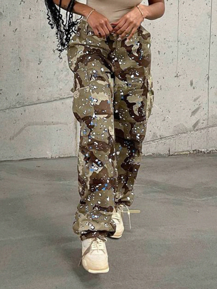 Women's Pants s 2023 Fashion Streetwear Camouflage full Loose Casual Straight HIP POP Y2k Sexy Pockets pants For Women 230914