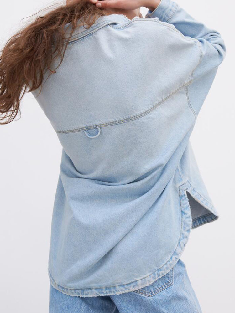 Womens Jackets Women Spring Autumn British Style Wear Retro Old Korean Casual Loose Pocket Denim Shirt Jacket Coat 230915