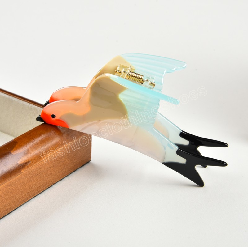 New Swallow Hair Clip Acetate Clamps Cute Design Hair Claw Headwear Crab Hair Accessories for Women