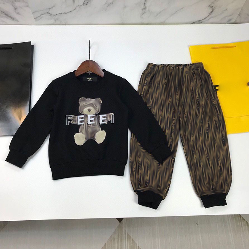 Kids Sets Baby hoodie sells new autumn Clothing Fashion Clothes Set Toddler Boy Girl Pattern Casual Tops Child Loose Trousers 2pcs Designer Outfit Clothing