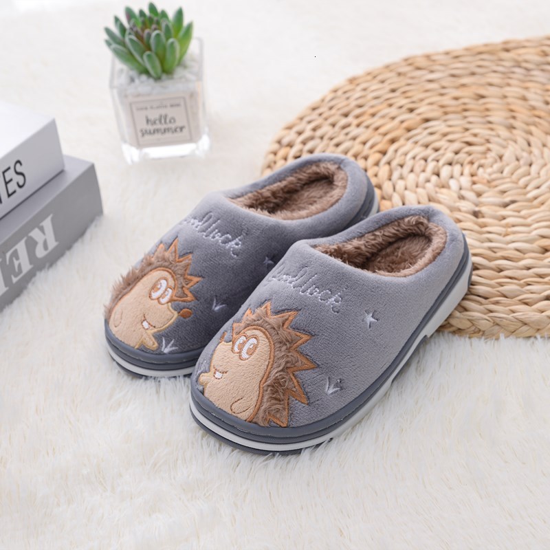 Boots Children Slippers For Kids Baby Winter Animal Hedgehog Plush Toddler Girls Boys Warm Home Indoor Shoes 230914