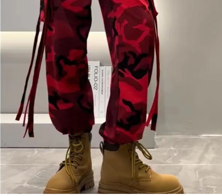 Women's Pants s Camouflage Cargo Female Spring and Autumn American Retro Hip Hop Pant High Street Casual Wideleg Trousers Harajuku 230914