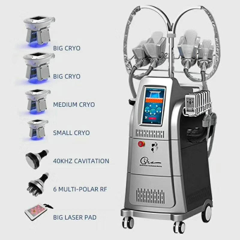 Lower Price Cryolipolysis 4 Handles Fat Freezing Machine Ultrasonic Cavitation Lipo Laser RF Body Shaping Sculpting Machine