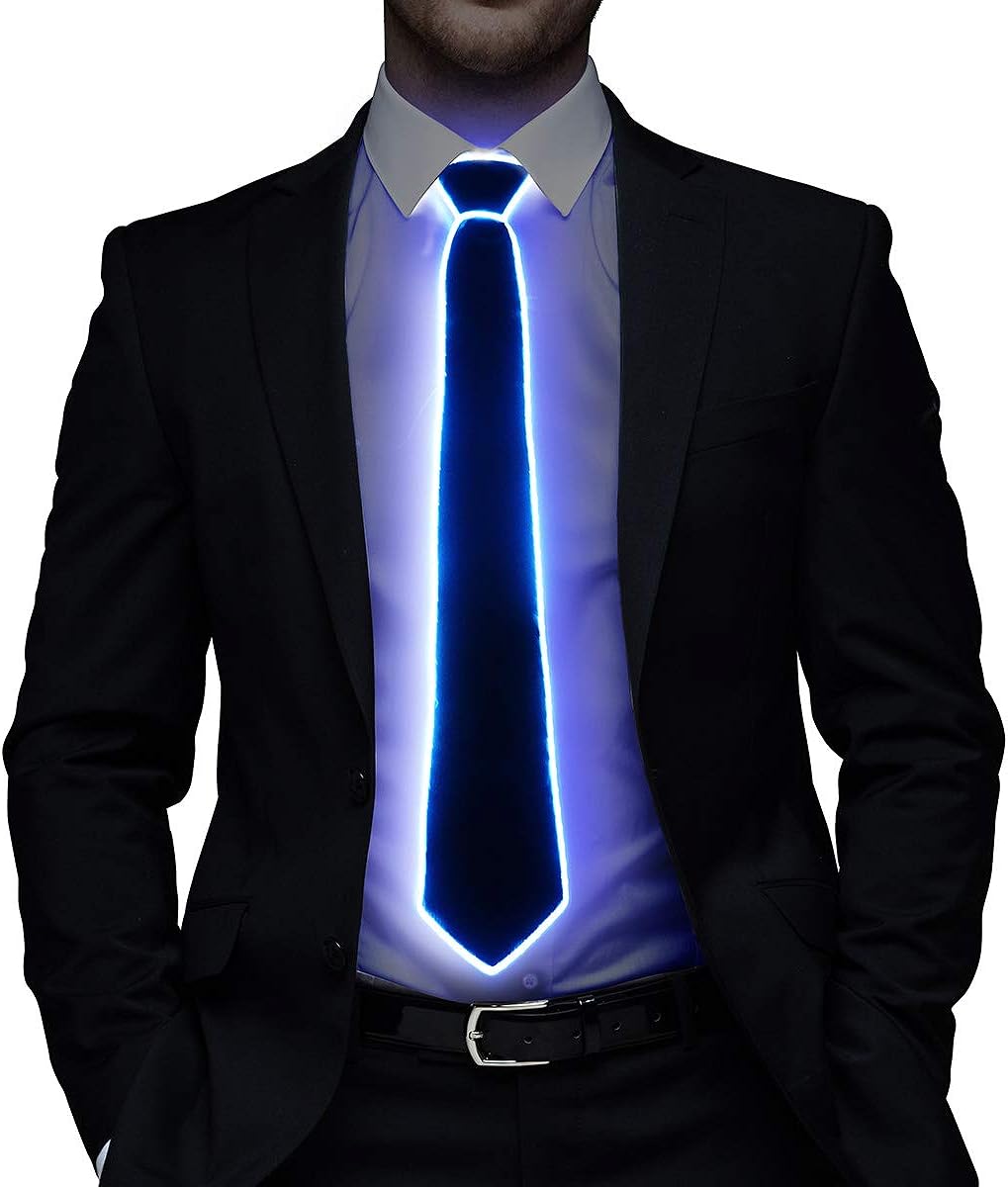 Led Tie Light Up Fanny Ties Novelty Necktie For Men LED Light Up Ties Motorcycle Accessory