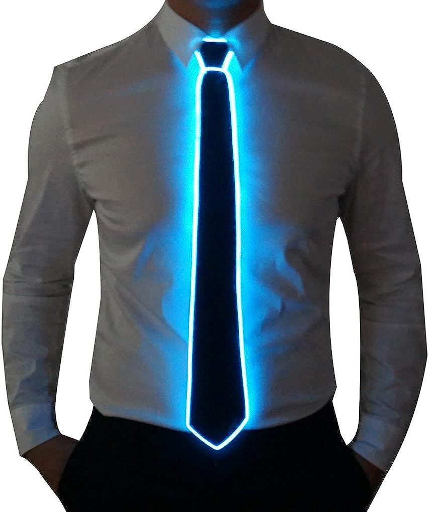 Led Tie Light Up Fanny Ties Novelty Necktie For Men LED Light Up Ties Motorcycle Accessory