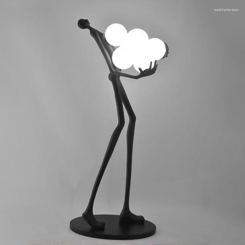 Lamps Floor El Lobby Model Room Exhibition Hall Large Ornament Decoration Human Body Vertical Art Resin Sculpture Ball Lamp