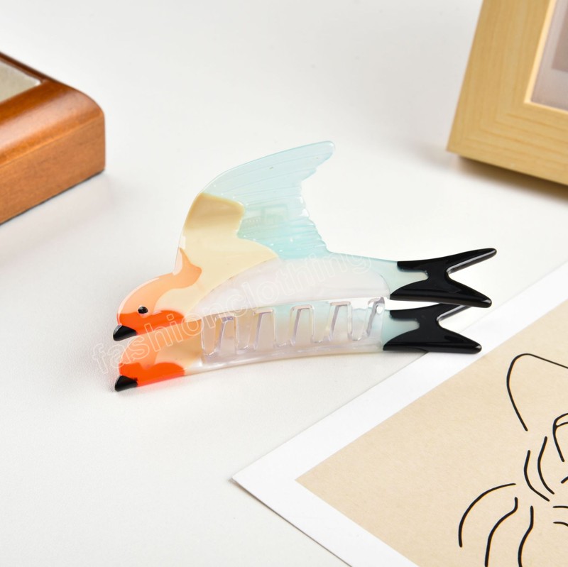 New Swallow Hair Clip Acetate Clamps Cute Design Hair Claw Headwear Crab Hair Accessories for Women